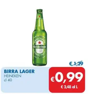 MD Discount BIRRA LAGER HEINEKEN cl 40 offerta