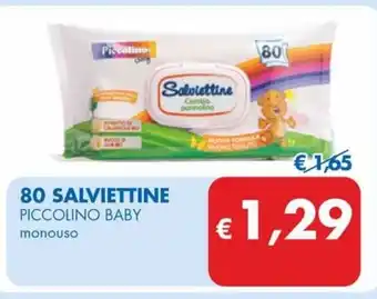 MD Discount 80 SALVIETTINE PICCOLINO BABY monouso offerta