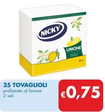MD Discount 35 TOVAGLIOLI profumato al limone 2 veli offerta