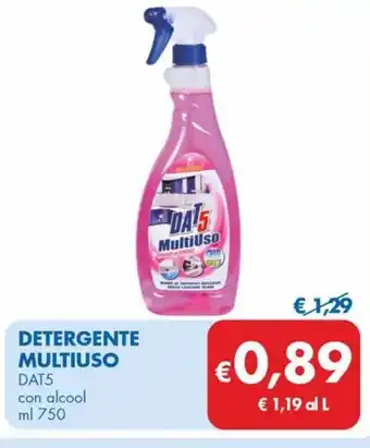 MD Discount DETERGENTE MULTIUSO DAT5 con alcool ml 750 offerta