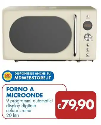 MD Discount FORNO A MICROONDE 20 litri offerta