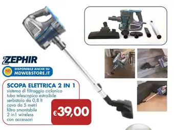MD Discount ZEPHIR SCOPA ELETTRICA 2 IN 1 offerta