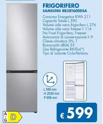 FRIGORIFERO SAMSUNG RB38T600DSA