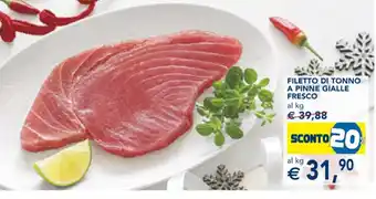 Esselunga FILETTO DI TONNO A PINNE GIALLE FRESCO offerta