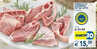 Esselunga AGNELLO DI SARDEGNA IGP DA LATTE offerta