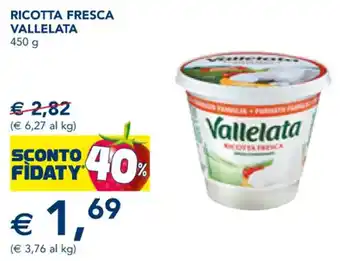 Esselunga RICOTTA FRESCA VALLELATA 450 g offerta