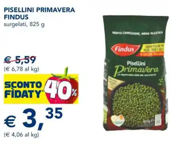 Esselunga PISELLINI PRIMAVERA FINDUS surgelati, 825 g offerta