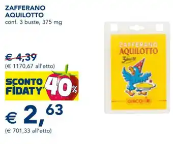 ZAFFERANO AQUILOTTO conf. 3 buste, 375 mg