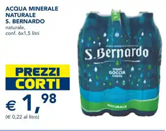 ACQUA MINERALE NATURALE S. BERNARDO naturale, conf. 6x1,5 litri