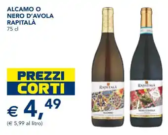 Esselunga ALCAMO O NERO D'AVOLA RAPITALÀ 75 cl offerta