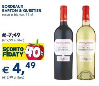 BORDEAUX BARTON & GUESTIER rosso o bianco, 75 cl