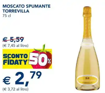 Esselunga MOSCATO SPUMANTE TORREVILLA 75 cl offerta