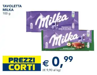 Esselunga TAVOLETTA MILKA 100 g offerta