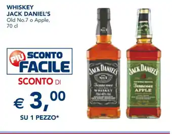 Esselunga WHISKEY JACK DANIEL'S Old No.7 o Apple, 70 cl offerta