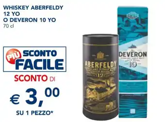 WHISKEY ABERFELDY 12 YO O DEVERON 10 YO 70 cl