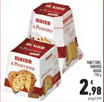 Conad Superstore PANETTONE, PANDORO MAINA 750 g offerta