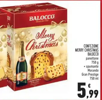 Conad Superstore CONFEZIONE MERRY CHRISTMAS BALOCCO panettone 750 g offerta
