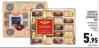 Conad Superstore GIANDUIOTTI, CIOCCOLATINI GOURMANDISE NOVI 195 g offerta