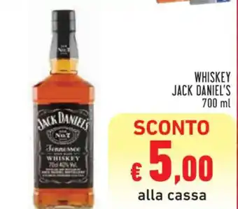 Conad Superstore WHISKEY JACK DANIEL'S 700 ml offerta
