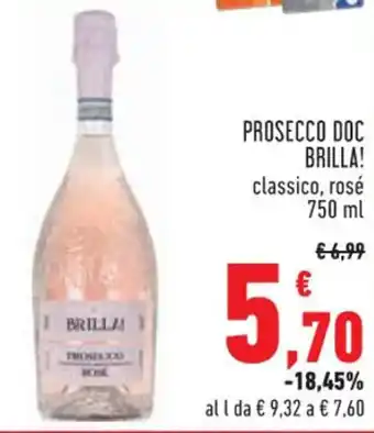 Conad Superstore PROSECCO DOC BRILLA! classico, rosé 750 ml offerta