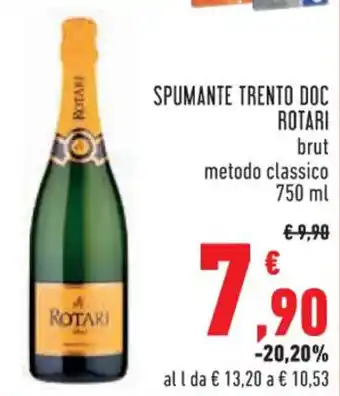 Conad Superstore SPUMANTE TRENTO DOC ROTARI brut metodo classico 750 ml offerta