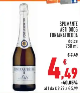 Conad Superstore SPUMANTE ASTI DOCG FONTANAFREDDA dolce 750 ml offerta
