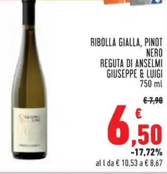 RIBOLLA GIALLA, PINOT NERO REGUTA DI ANSELMI GIUSEPPE & LUIGI 750 ml