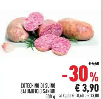 Conad Superstore COTECHINO DI SUINO SALUMIFICIO SANDRI 300 g offerta