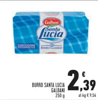 Conad Superstore BURRO SANTA LUCIA GALBANI 250 g offerta