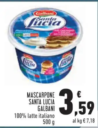 Conad Superstore MASCARPONE SANTA LUCIA GALBANI 500 g offerta
