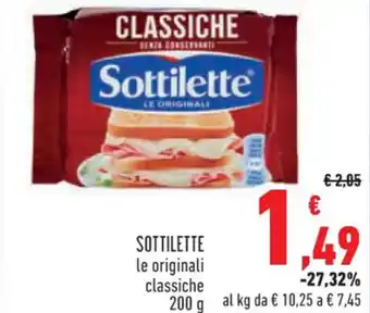 Conad Superstore SOTTILETTE le originali classiche 200 g offerta