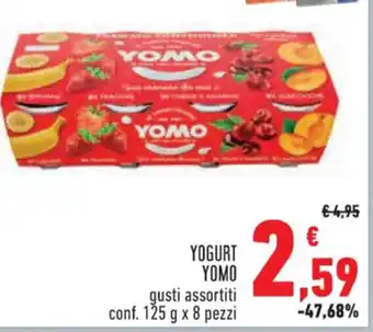 Conad Superstore YOGURT YOMO gusti assortiti conf. 125 g x 8 pezzi offerta