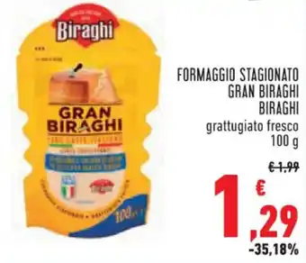 Conad Superstore FORMAGGIO STAGIONATO GRAN BIRAGHI 100 g offerta
