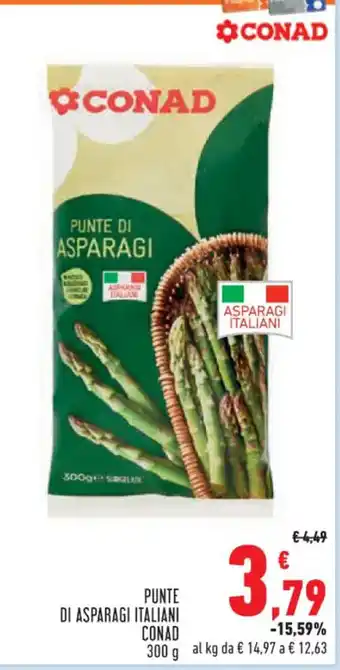 Conad Superstore PUNTE DI ASPARAGI ITALIANI CONAD 300 g offerta