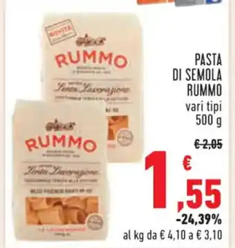 Conad Superstore PASTA DI SEMOLA RUMMO vari tipi 500 g offerta