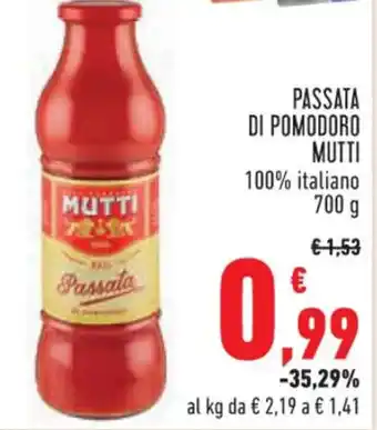 Conad Superstore PASSATA DI POMODORO MUTTI 700 g offerta