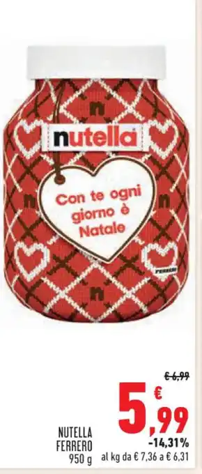 Conad Superstore NUTELLA FERRERO 950 g offerta