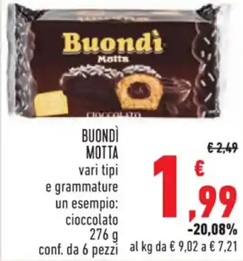 Conad Superstore BUONDÌ MOTTA vari tipi 276 g offerta