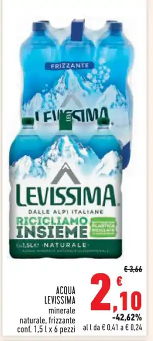Conad Superstore ACQUA LEVISSIMA conf. 1,5 x 6 pezzi offerta