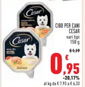 Conad Superstore CIBO PER CANI CESAR vari tipi 150 g offerta