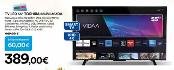 TV LED 55" TOSHIBA 55UV2363DA