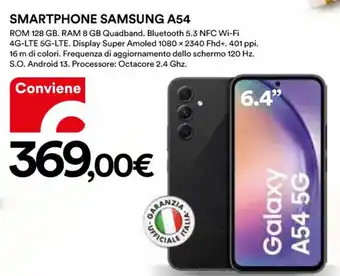 Ipercoop SMARTPHONE SAMSUNG A54 offerta
