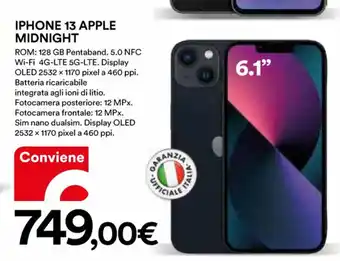 Ipercoop IPHONE 13 APPLE MIDNIGHT offerta