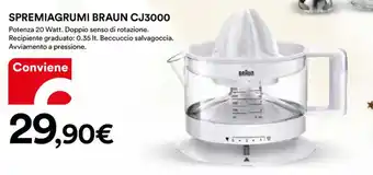Ipercoop SPREMIAGRUMI BRAUN CJ3000 offerta