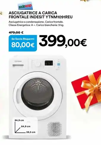Ipercoop ASCIUGATRICE A CARICA FRONTALE INDESIT YTNM1091REU offerta