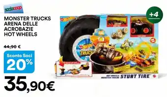 Ipercoop MONSTER TRUCKS ARENA DELLE ACROBAZIE HOT WHEELS offerta