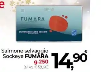 Supermercati Dok Salmone selvaggio Sockeye FUMARA offerta