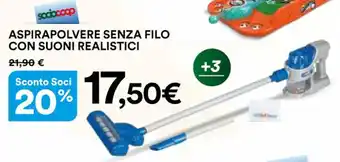 Ipercoop ASPIRAPOLVERE SENZA FILO CON SUONI REALISTICI offerta