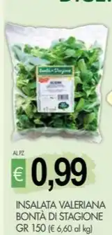 PrestoFresco INSALATA VALERIANA BONTÀ DI STAGIONE GR 150 offerta
