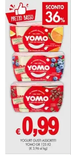 PrestoFresco YOGURT GUSTI ASSORTITI YOMO GR 125 X2 offerta